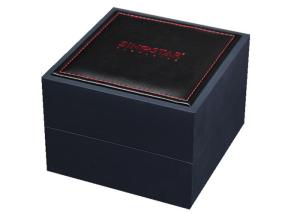 China Plastic + PU Bracelet Presentation Box , Inside White Velvet Gift Box For Wrist Watch wholesale