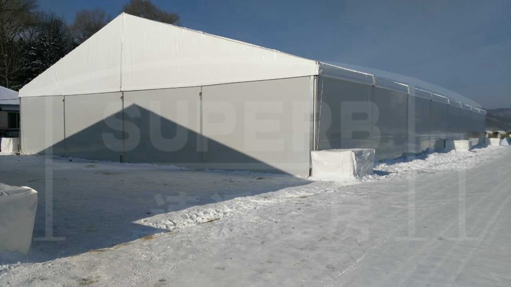 White Waterproof Industrial Aluminum Frame Tent For Storage Warehouse