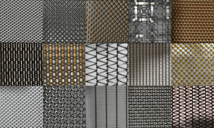 Gold Bronze Color Decorative Metal Mesh Curtain Coil Drapery Panel Wall