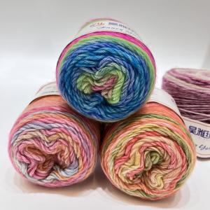 China Colorful Wool Acrylic Cotton Blended Hand Knitting Yarn For Crochet wholesale