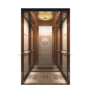 China Floor Marble Mosaic Car Design Elevator Cabin Decoration For Hotel Elevator / Passenger Lift on sale