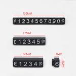 Golden Silvery Black Number Letter Cube Tag Holder Display Stand For Jewelry