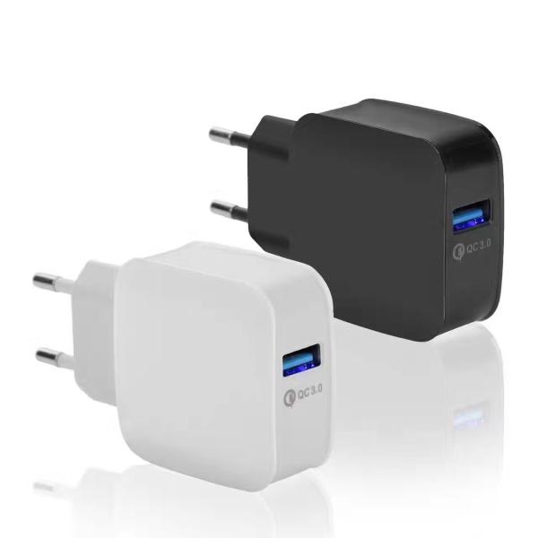 QC3.0 fast charge single USB port travel charger fast mobile phone charger wall
