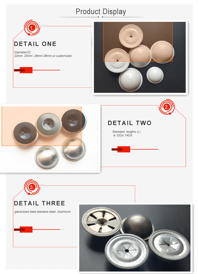 38mm Insulation Speed Clips With Dome Caps Used In Conjunction With Insulation Pins