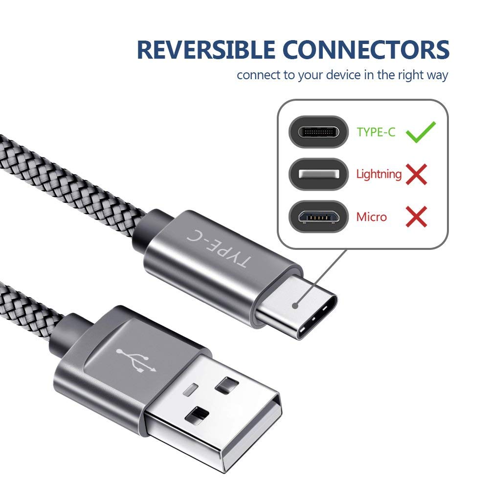 2m 3m USB Data Transfer Cables USB A USB 3.1 Sync Data Transferring 2.4A