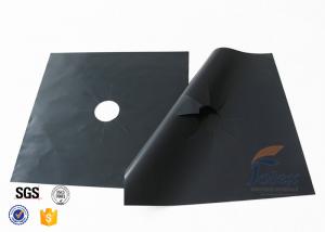 China PTFE Coated Fiberglass Fabric Gas Stove Burner Liners 10.6” X 10.6” 4 PCS wholesale