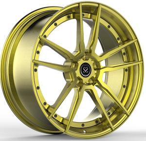 China 2PC Forged Rims 20 And 21&quot; Polished Gold 5x112 Bolt Pattern For Audi S6 C8 wholesale