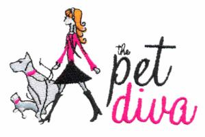China Custom Embroidery Digitizing Pet diva girls and dog JF080308101 wholesale