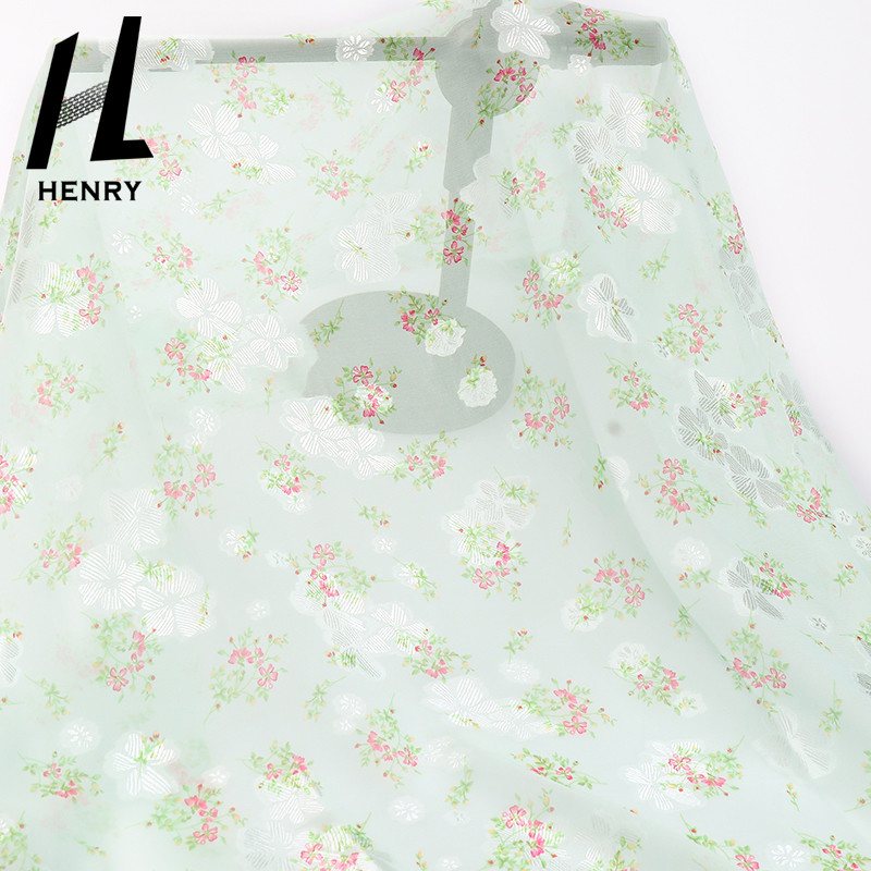 Textile Soft Floral Chiffon Printed Fabric For Garment Light Weight