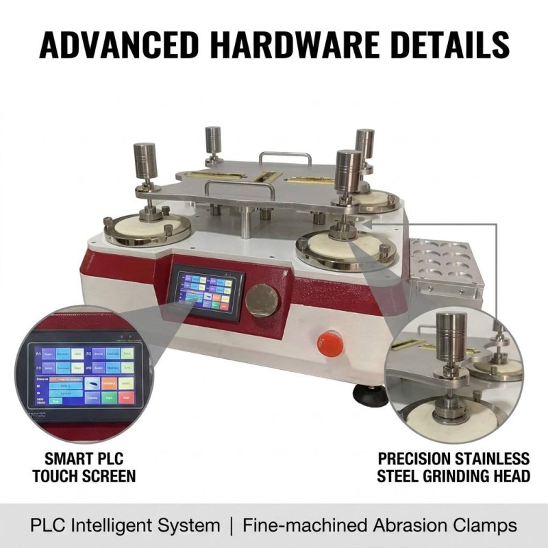 Programmable Martindale Abrasion Tester ASTM D4966 Martindale Pilling Testing Machine Textile Abrasion Wear Tester Equipment
