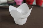 Dark brown/pure white cake tulip cup/Lotus cake cup