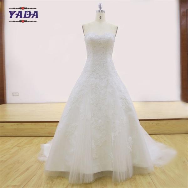 New design ladies off-shoulder slim mermaid tail sweetheart dress white cheap
