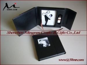 China Leather Photo Storage Box with USB Box wholesale