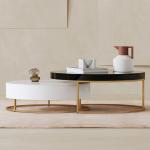 0.91m3 SS Coffee Table Sturdy Wood Top Home Tea Table