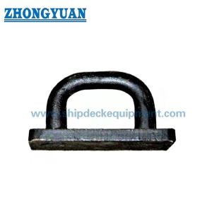 China JIS F 3410 Type D Forging Steel Oval Lifting Eyeplate Ship Mooring Equipment wholesale