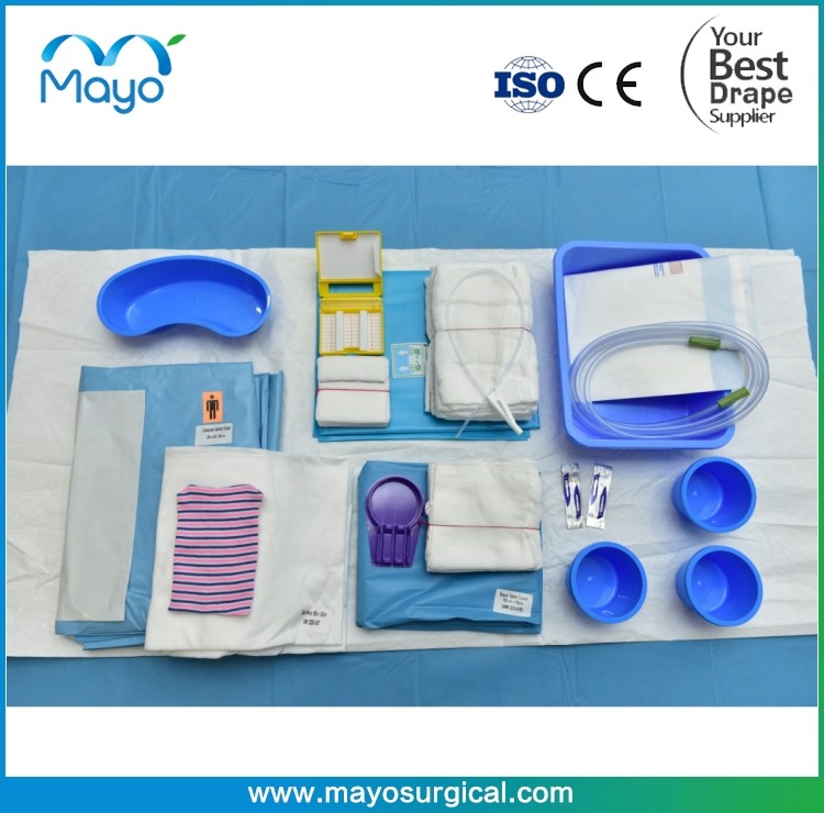 EO Sterile Surgical Caesarean Drape Pack All In One ISO CE