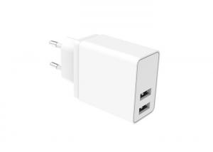 China White PD 18w Wall Adapter , OCC 2.1A Dual Usb Wall Charger wholesale