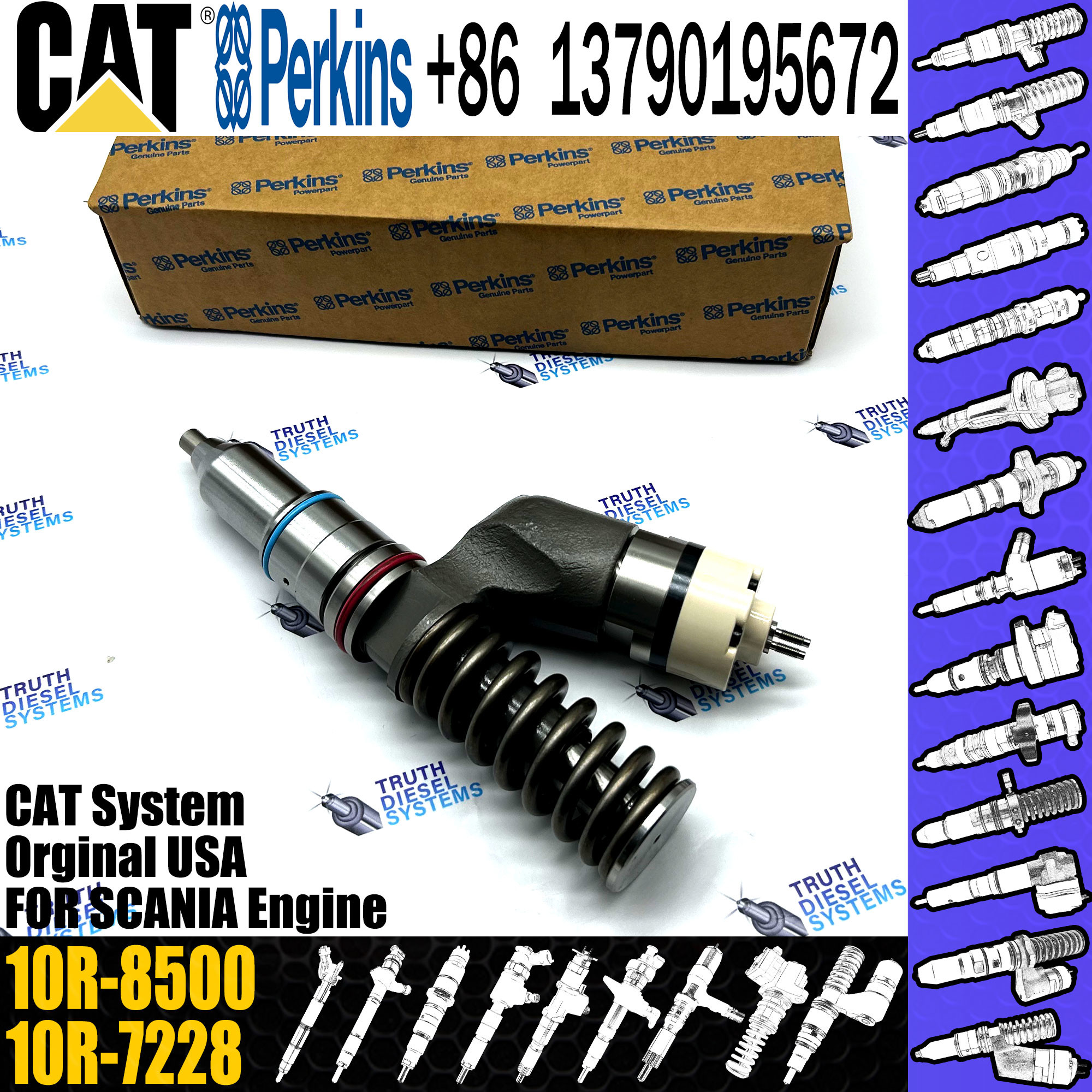 CAT C15 C-16 3406E Common Rail Diesel Fuel Injector 211-3023 10R-0957 10R-8500 10R-8501 for Caterpillar Engine