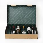 Corrugated Paper Red Wine Bottle Gift Box Luxury Aesthetic 6 Bottle No Printing
