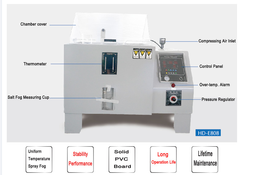 1440L Salt Spray Test Chamber With Transparent Pvc Rigid Plastic Board