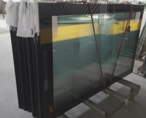 China Ultra Clear 5mm Low Iron Printed Glass with Black Boarder RAL9005 Toughened Glass Panels on sale