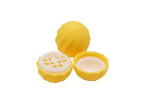China Small MOQ Yellow Cosmetic Lip Balm Tube 7g Plastic Ball Shape Lip Balm Tube wholesale