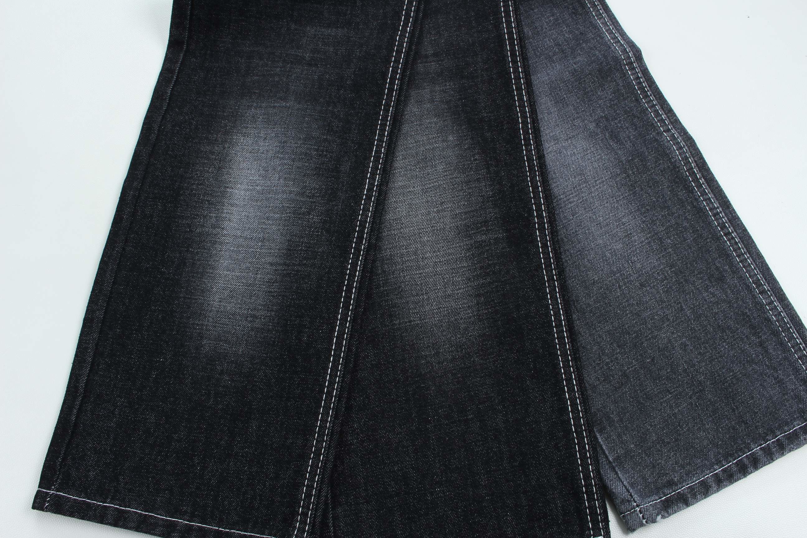 100% Cotton Crosshatch Slub Denim Fabric Rigid For Fashion Style 13oz Black Color Hot Sell To India Market