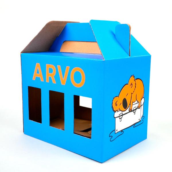 3 Bottle Packaging Beer Shipping Boxes Custom Size Blue Wine Glass Box With
