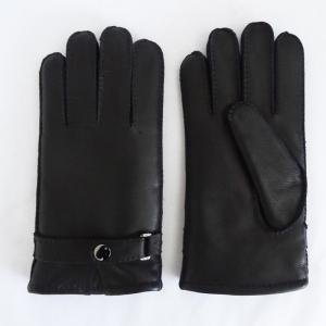 China 2020 new design deer leather gloves with belt wholesale