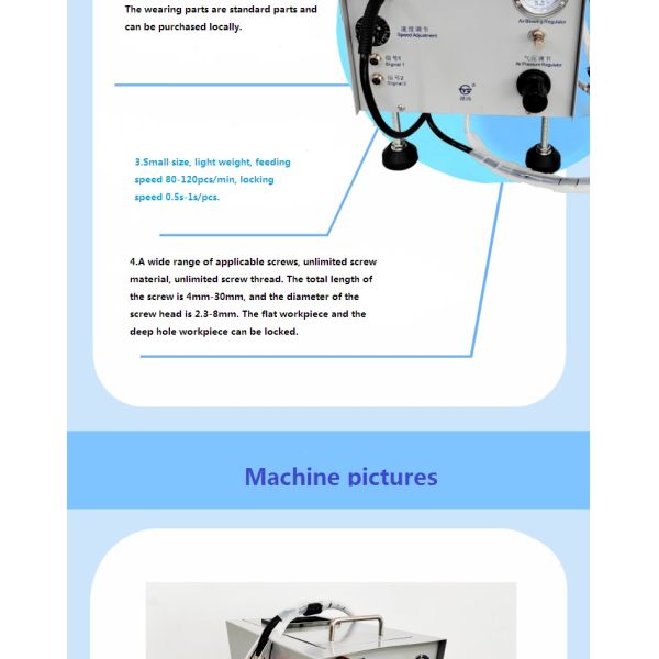 Portable Automatic Screwdriver Conveyor Screw Feeder Automatic M4 Auto Fastening Locking Machine Screw Assembly