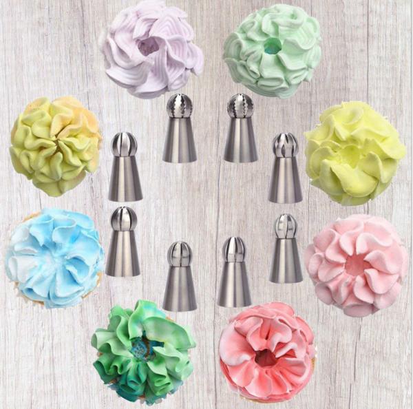 LFGB Stainless Steel Piping Tips Frosting Icing Piping Nozzles Set Flower Cake