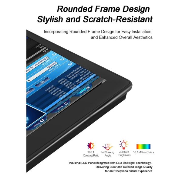 24 Inch Electronic Display Board for Production Workshops Embedded/wall-mounted Aluminum Alloy Industrial TouchScreen Computer