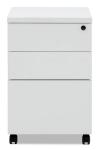 Gray h60mm Steel Office Furniture 3 Drawer File Cabinet With Wheels