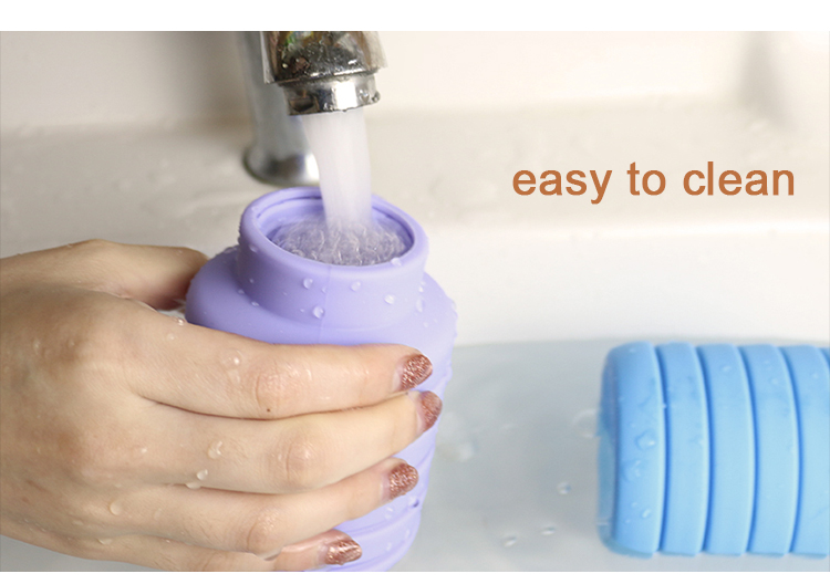 500ml Eco Friendly Silicone Water Bottle For Sport Travel Drinking