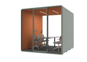 China Demountable Office Box Silent Aluminum Frame Color Customized Talking Room wholesale