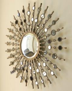 China Fashionable Metal Mirror Wall Decor Geometric Design Durable Material wholesale