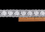 White Double Waves Edge Chemical Guipure Lace Trim With Scalloped Lace Borders