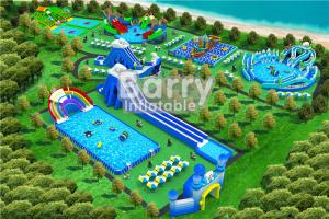 China Free Design Mobile Inflatable Water Park Equipment / Big Water Slides wholesale