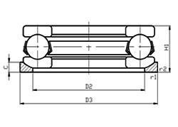 China Thrust ball bearings with Spherical Outer Ring 53415 wholesale
