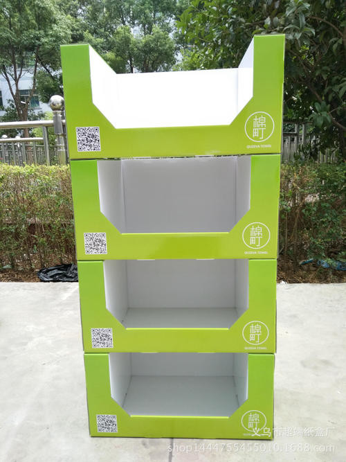 Supermarket Retail Cardboard Display Racks with 4C/ Matte Lamination Surface Finish