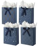 Custom Beautiful Boutique Jewelry Gift Packaging Shopping Tote Paper Bags With