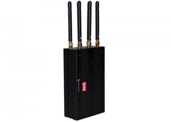 Quality 10 Meters Range Portable Cell Phone Jammer 30dbm With DCS / PHS , 6 Antenna for sale