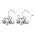 Mosaic Butterfly Dangle Earrings 3.17g 5mm Cubic Zirconia Stud Earrings