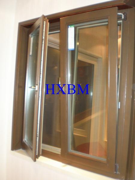 Laminated glass Sound Proof Aluminium Clad Timber Windows 90mm Thickness For