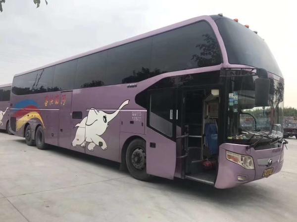 Used Rear / Bach Double Axles Bus ZK6147 67 Seats Left Hand Drive Yutong 2012