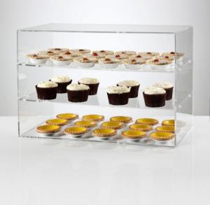 China Acrylic Counter Display Case Food Bread Donut Bakery Case Plexiglass Countertop Display Case wholesale