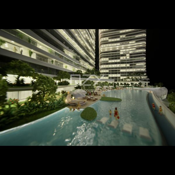 1：100 SAAS Tower Apartment Model 3D Printing Interior Decoration Physical Model For Display,Study