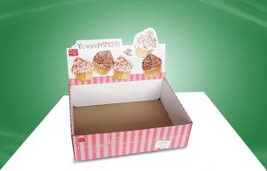 China Custom Cup Cake countertop display cases Shipping Box with UV Coating wholesale