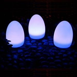 China USB Charging Plastic Egg Shaped LED Lights Wireless With Rechargeable Lithium Battery wholesale
