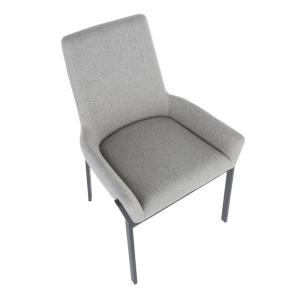 China Powder Metal Leg 9.1KG Gray Fabric Modern Leisure Chair wholesale